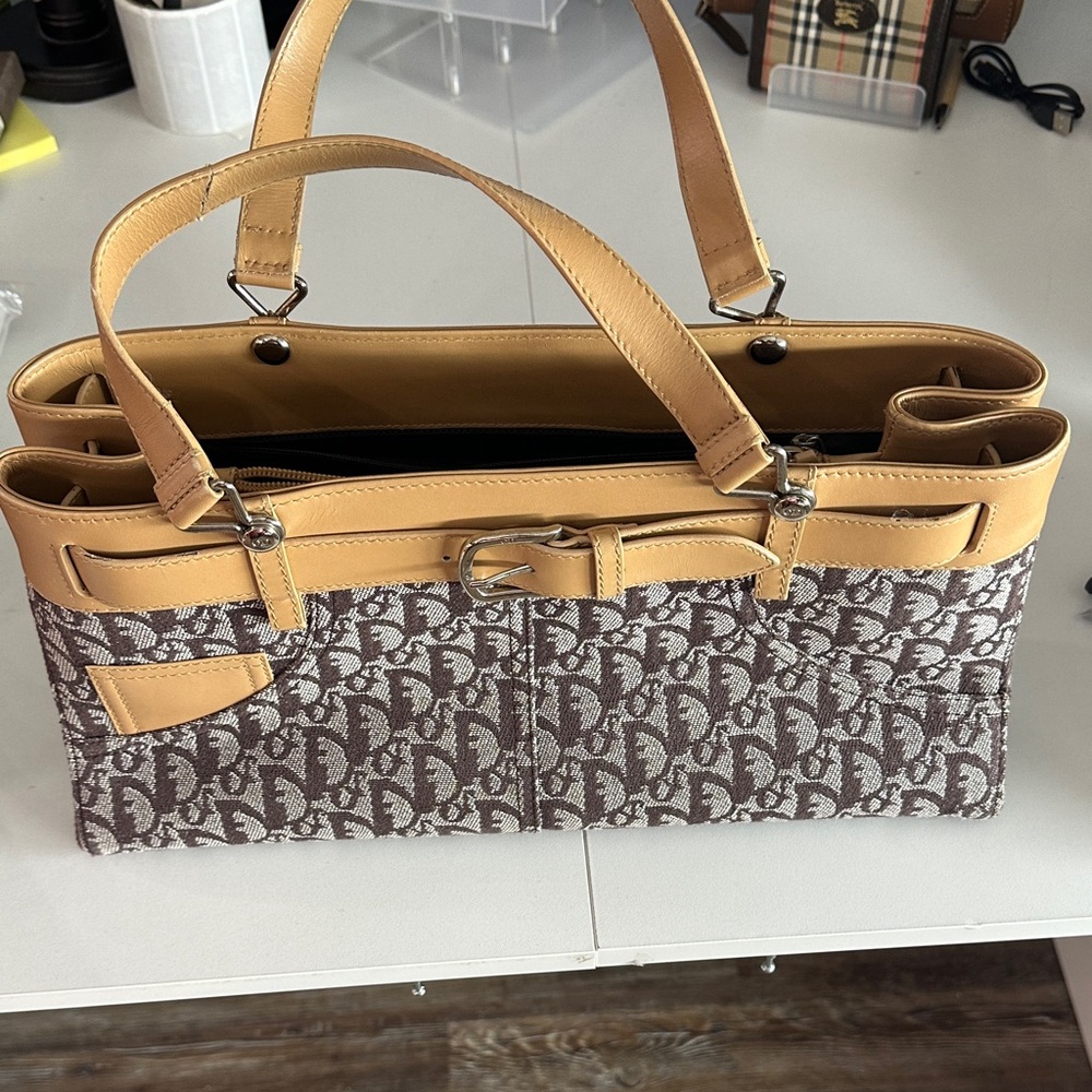 Dior Brown and Tan Tote Bag